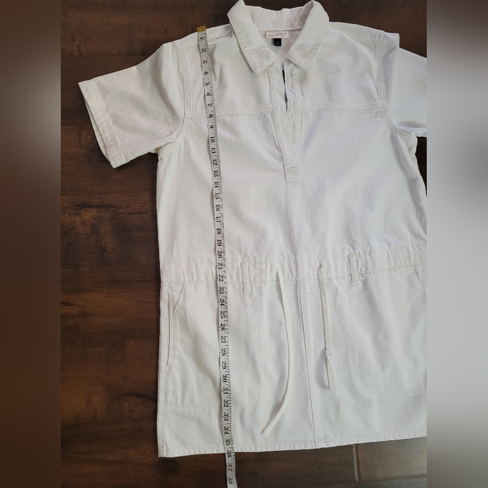 NWT Universal Thread White Denim Short Sleeve Drop Waist Mini Dress Size XL - Picture 16 of 16